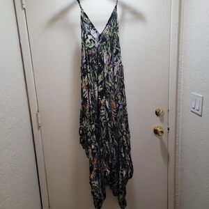 Cost Plus World Market Jungle Patterned Jumpsuit